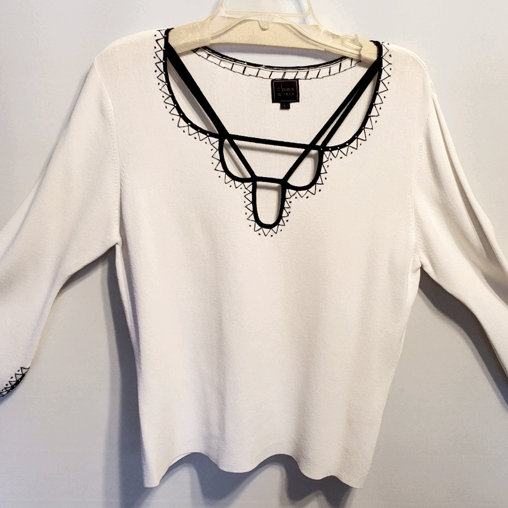 Colour Works white sweater